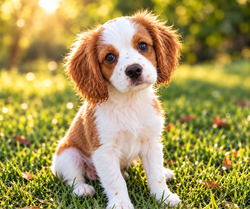 Portrait of Ben as a Cavalier puppy